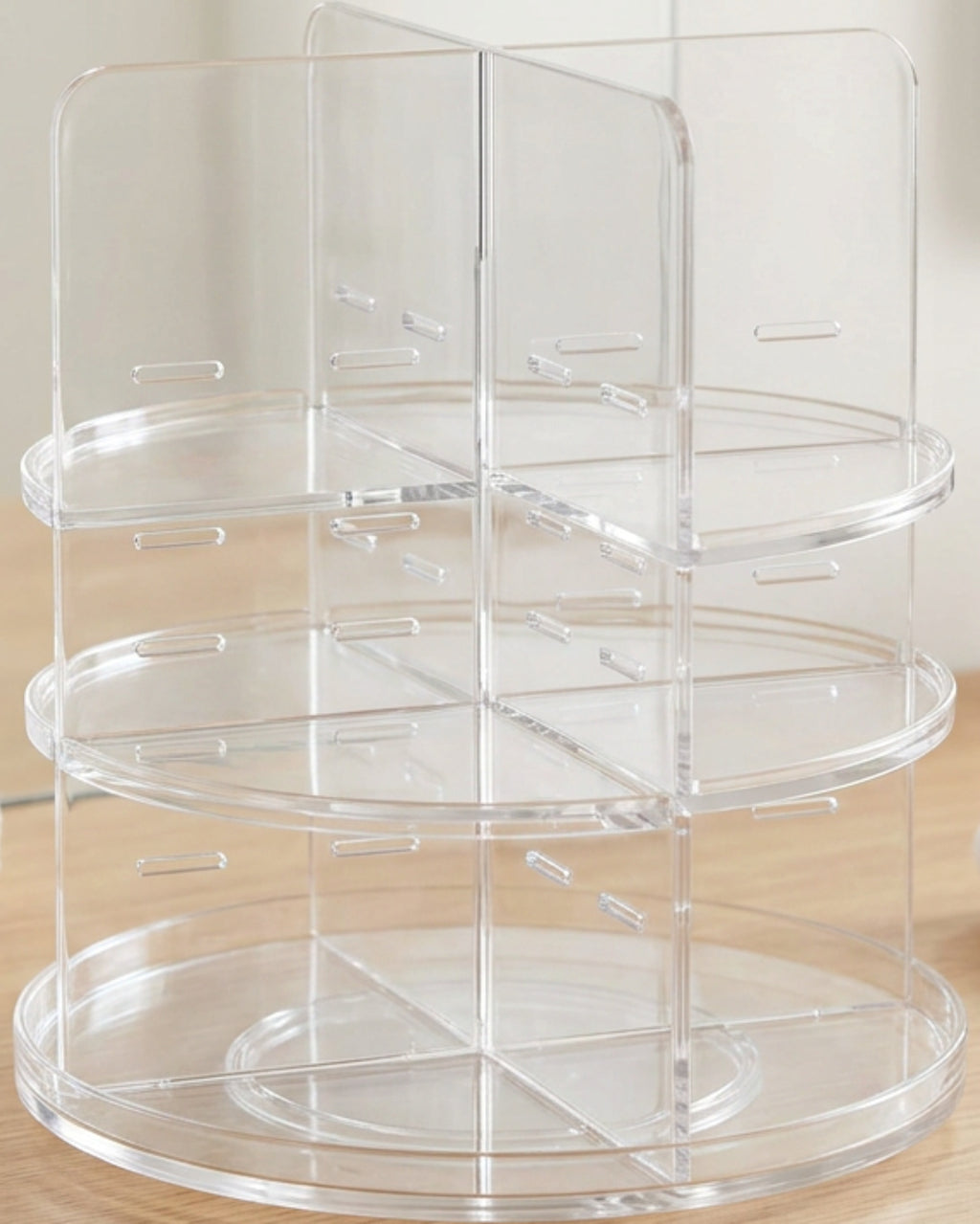 Vllia Rotating Acrylic Cosmetic Organizer 28 cm Clear - Lifestyle view