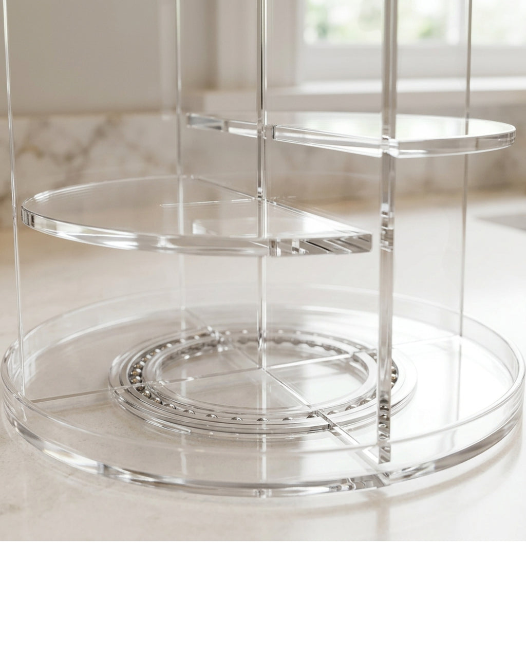 Vllia Rotating Acrylic Cosmetic Organizer 28 cm Clear - Detail view