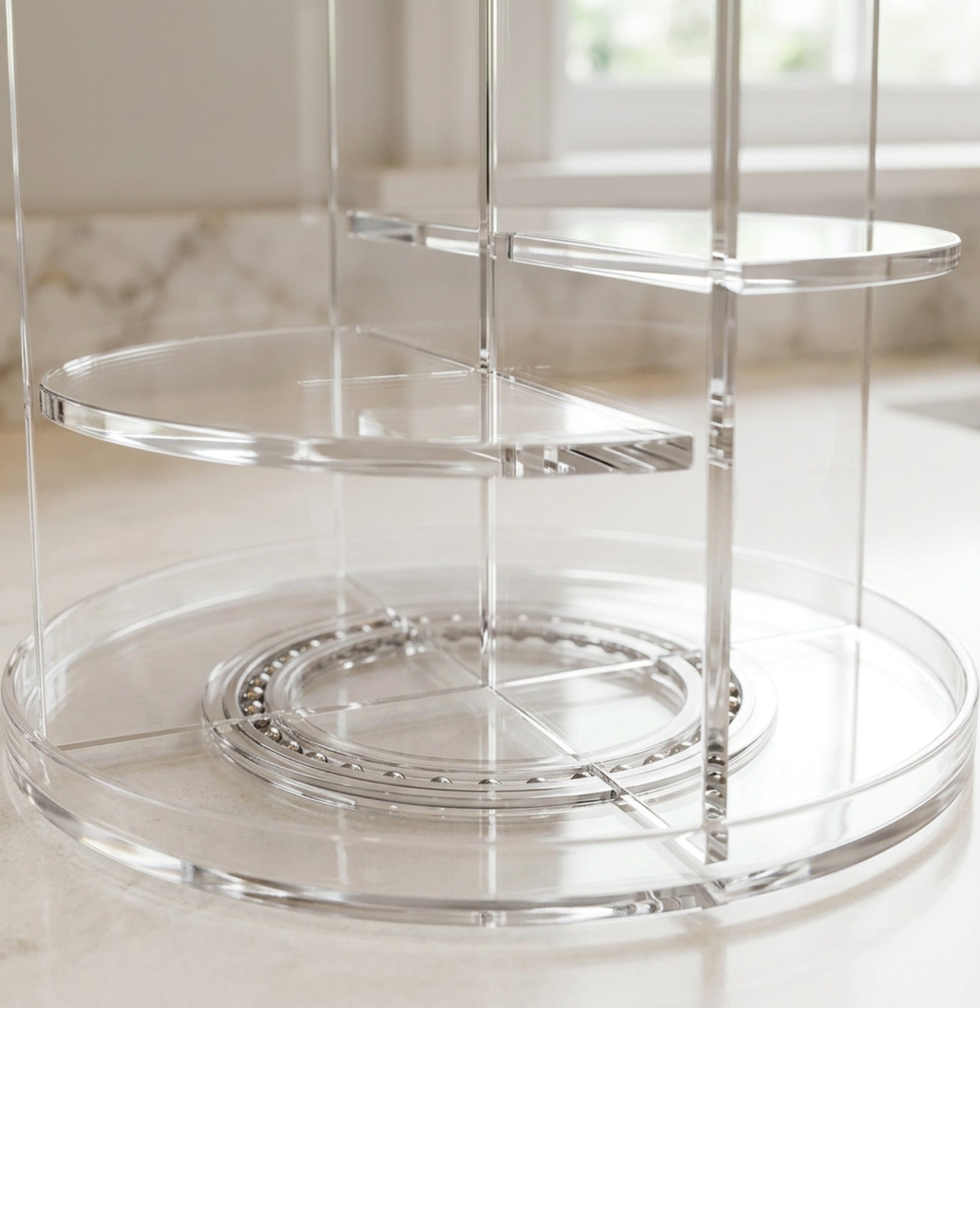 Vllia Rotating Acrylic Cosmetic Organizer 28 cm Clear - Detail view