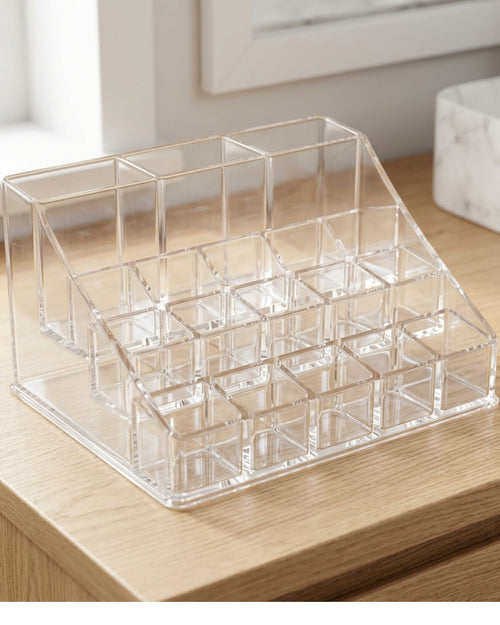 Vllia Stepped Acrylic Lipstick and Brush Organizer 25 cm Clear - Lifestyle view